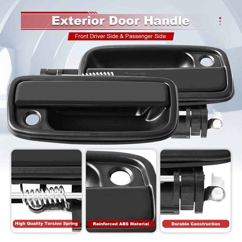 FAERSI Outside Exterior Door Handle Front Left Driver & Right Passenger Side with Key Hole Replacements for 1995 1996 1997 1998 1999 2000 2001 2002 2003 2004 Tacoma Replace# 6922035020, 6921035020 - Image 4